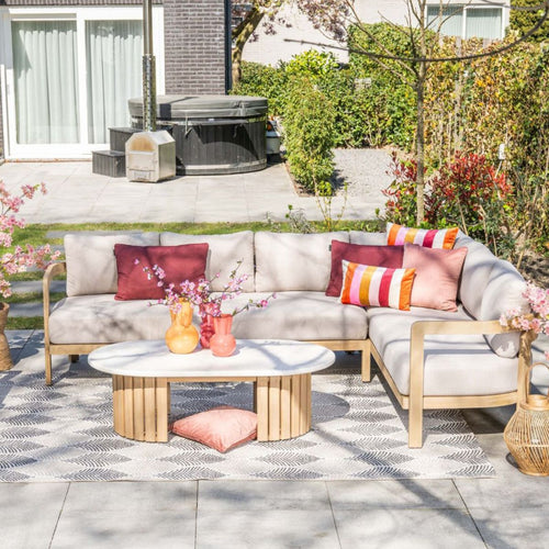 Garden Impressions Loungeset Sirocco 3-delig rechts - acacia - grey sand