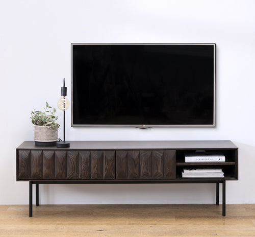 Olivine Vanja houten tv meubel donkerbruin - 160 x 41 cm - vtwonen shop