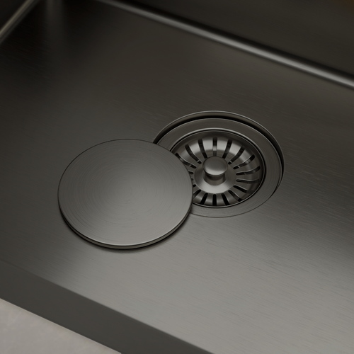 LOMAZOO Spoelbak Keuken Inferno - 50 x 40 cm - Gun Metal - RVS