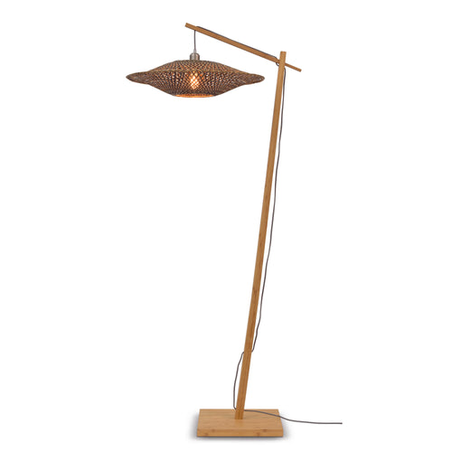 GOOD&MOJO vloerlamp Bali - bruin - Ø60cm - vtwonen shop