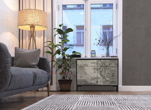 Dressoir MDF 2 deuren en 2 lades met wasvrouwprint - vtwonen shop