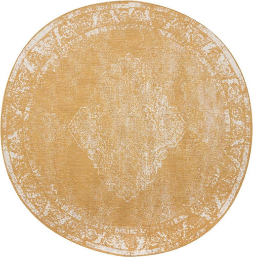 Rond Buitenkleed sage - Geel/Okergeel - dubbelzijdig - EVA Interior - 240 x 240 cm - vtwonen shop