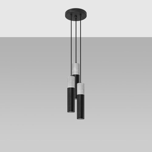 Sollux Lighting Hanglamp BORGIO 3P zwart - 20x20x110cm