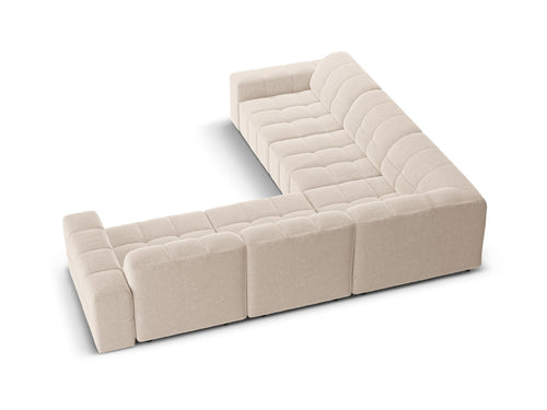 Cosmopolitan Design Symmetrische hoekbank CHICAGO 4-zits, chenille beige - 285x285x78cm
