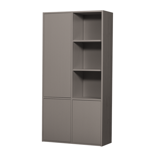 WOOOD opbergkast Merel - Grenen - Warmgrijs - 100x200x44 - vtwonen shop