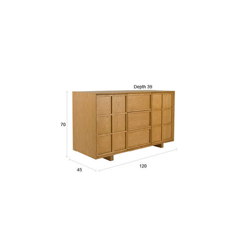 Zuiver Raster Dressoir Hoog Naturel