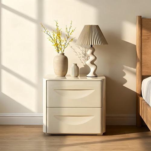 DÉJA Living Nachtkastje Setra - Glossy Crème - 58x41x51cm