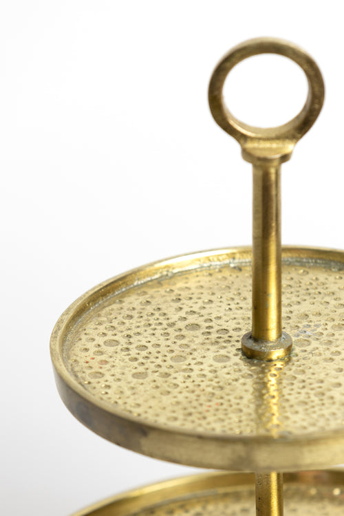 Light & Living etagere LUTEK - Ø32x48cm - goud - vtwonen shop