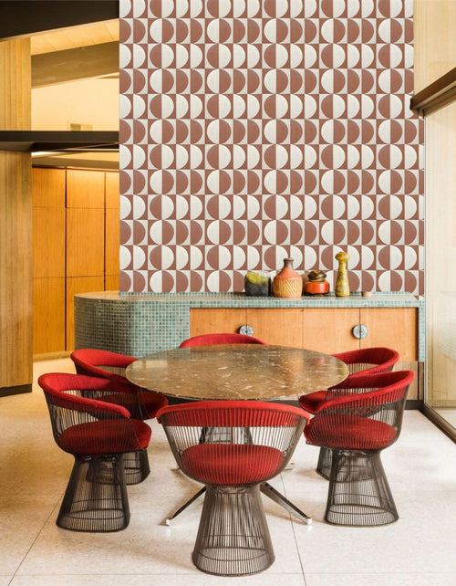 Catchii Behang Mosaique Monday Beige/Black/cognac - vtwonen shop