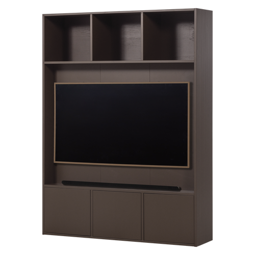 WOOOD tv opbergkast Meggy - Grenen hout - Middenbruin - 215x160x40