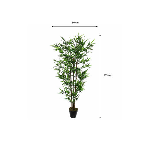 Mica Decorations Bamboe Kunstplant - H155 x Ø90 cm - Groen