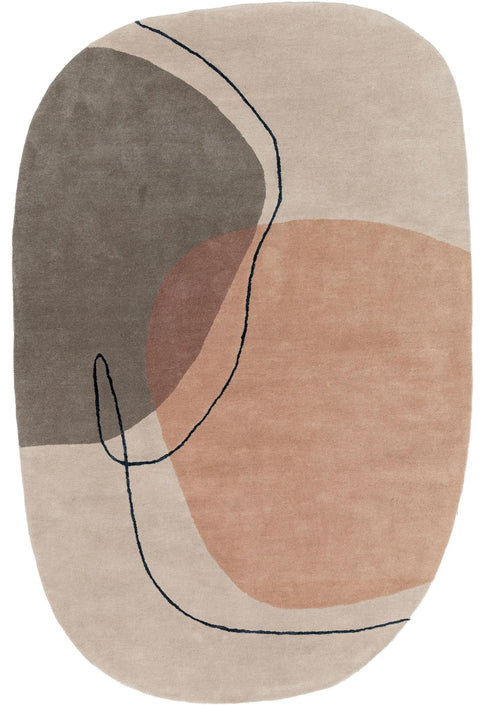 benuta wollen vloerkleed Shape - veelkleurig - 200x300 cm