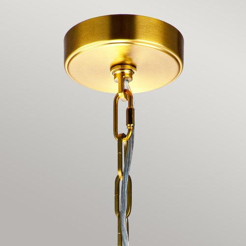Elstead Feiss Nico Hanglamp met draadframe, gepolijst messing