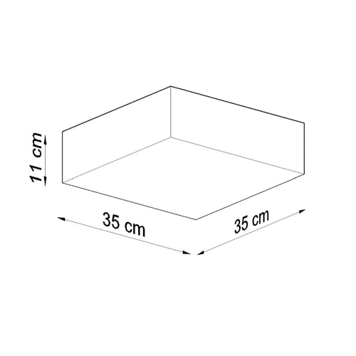 Sollux Lighting Plafondlamp HORUS 35 wit - 35x35x11cm