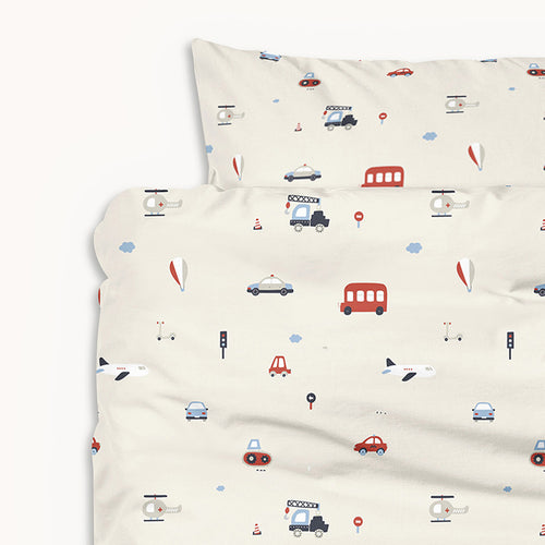 Petite Amélie Dekbedovertrekset – 140x200 cm – 100% Biologisch Katoen – Vehicles - vtwonen shop
