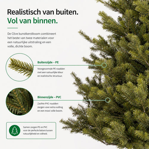 Black Box Trees Clive Kerstboom - Realistische Kunstboom met Volle Uitstraling en 1840 Takken - Kerstversiering voor Binnen - Sfeervol en Realistisch