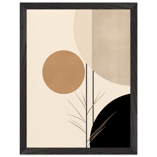 Artfulprints Poster met Lijst Japandi abstract II   - 30x40 cm - Meerkleurig
