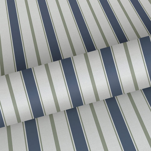 Sanders & Sanders behang strepen donkerblauw en grijs - 53 cm x 10.05 m - 640698
