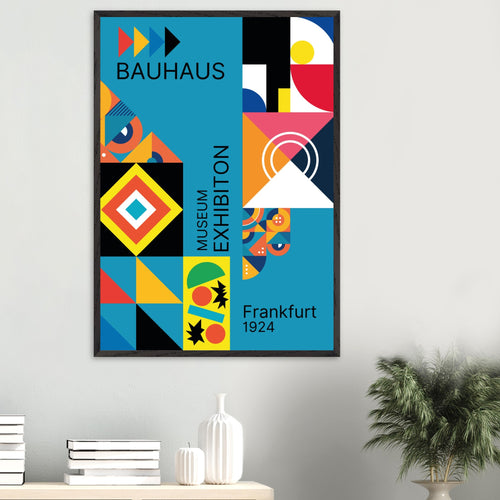Artfulprints Poster met Lijst Bauhaus - Museum exhibition frankfurt   - 30x40 cm - Meerkleurig