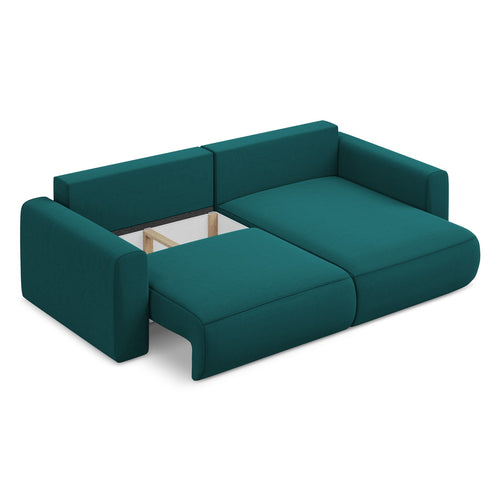 LaMiaSofa hoekbank rechts Perugia - velours - marien - 240x149x82