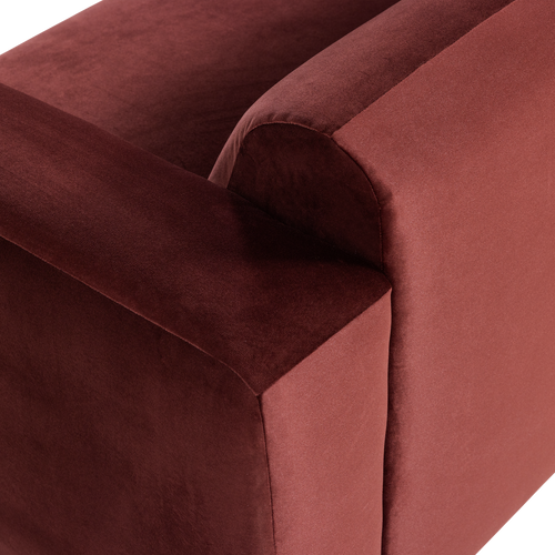 WOOOD 2-zits bank arm rechts Mojo Base - Velvet - Kast.bruin - 74x185x97