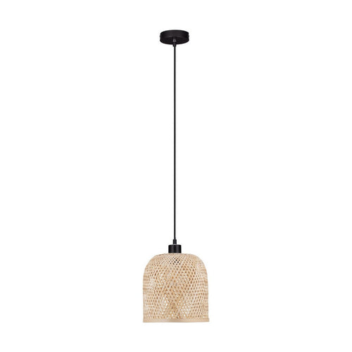 Nova Luce INTRA Dome hanglamp voor plafond, zwart, naturel, E27, 1x12W