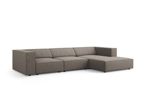 Cosmopolitan Design rechter hoekbank Arendal 4-zits, chenille, grijs - 166x284x70cm