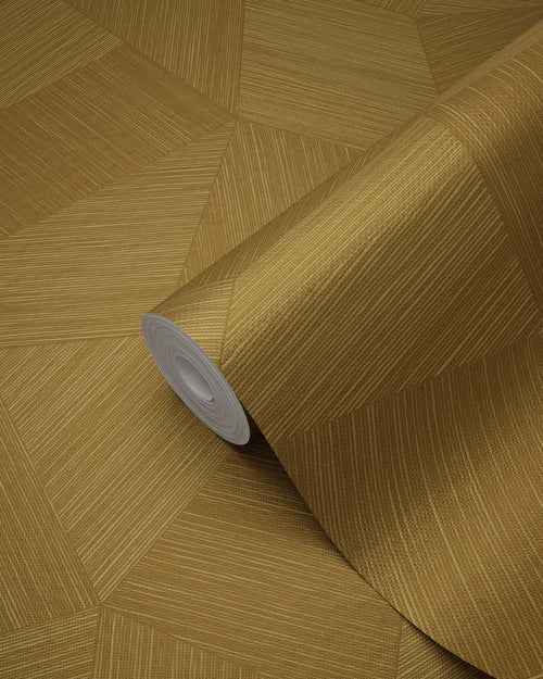 Origin Wallcoverings eco-texture vliesbehang grafisch 3D motief warm goud - 0.53 x 10.05 m - 347953 - vtwonen shop