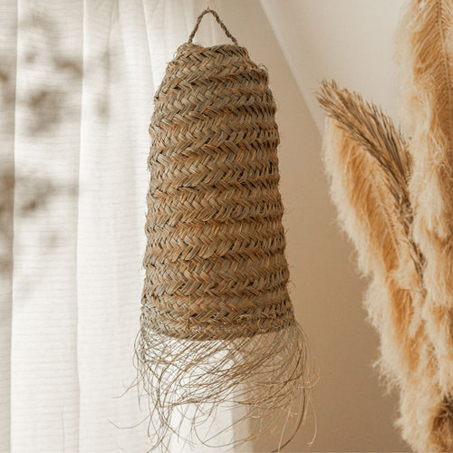 NOA MAY Hanglamp Sky - naturel - zeegras - Ø 38 x h 60 cm