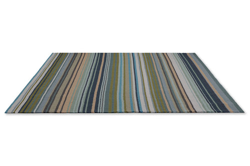 Vloerkleed Harlequin Spectro Stripes-Emerald/Marine/Rust outdoor 200x280 cm - vtwonen shop