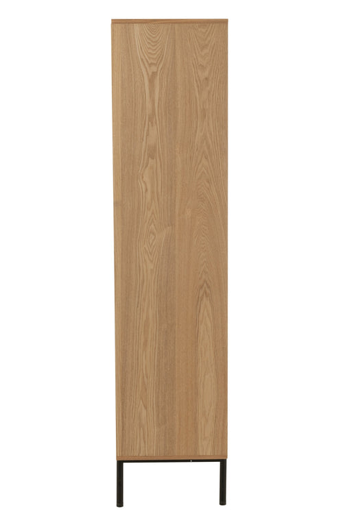 J-Line kast Vakken - metaal - naturel/zwart