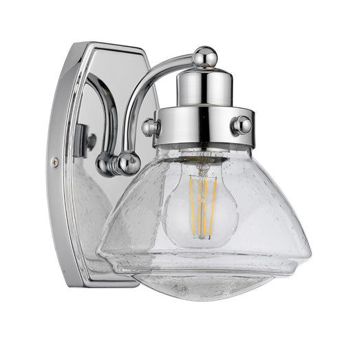Scholar Quoizel 1-lichts wandlamp gepolijst chroom IP44