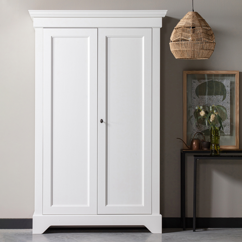 WOOOD brocante kast Isabel - Grenen - Wit - 191x118x47 - vtwonen shop