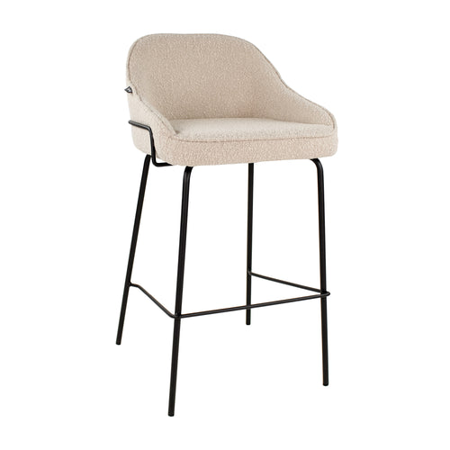 Kick barkruk Sepp - Bouclé - Beige - vtwonen shop