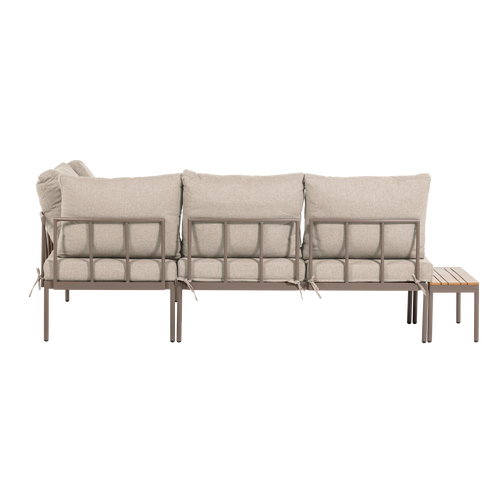 WOOOD loungeset Modulair tuin Zaro - Metaal/Polywood - Beige - 65x183x67