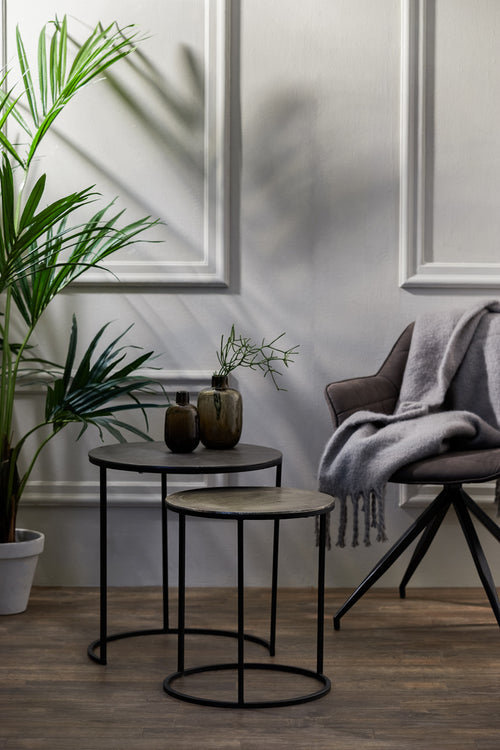 Light & Living bijzettafel TALCA - Ø49x50.5cm - zilver - Set van 2 - vtwonen shop