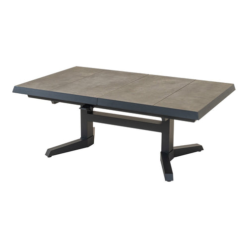 Lesli Living tuintafel Murcia - grijs - 143/183x88x54/74cm