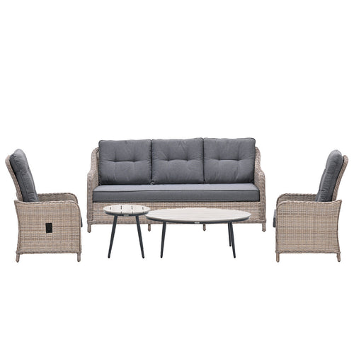 Garden Impressions loungeset - Nova - Lucas vintage willow - 5-delig verstelbaar