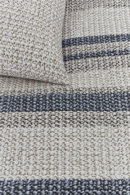 Riviera Maison dekbedovertrek Rattan Stripes - 260x200/220 cm - blauw grijs - vtwonen shop