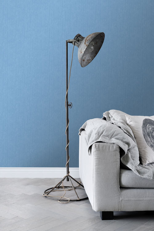 ESTAhome behang denim structuur blauw - 53 cm x 10.05 m - 148605