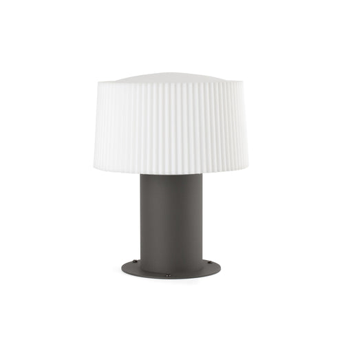 Faro Muffin Buitensokkellamp Donkergrijs 1x E27 IP44