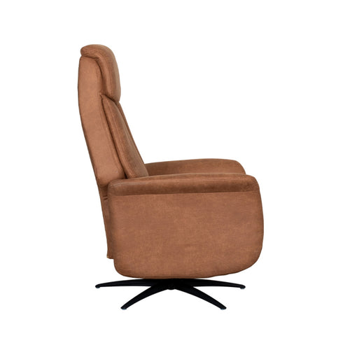 LABEL51 Fauteuil Oslo Elektrisch - Cognac Stof - Draaibaar - vtwonen shop