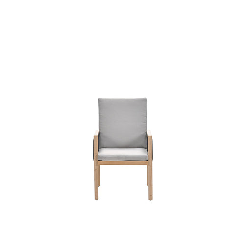 Decala dining fauteuil - aluminium - light teak look - desert sand - vtwonen shop