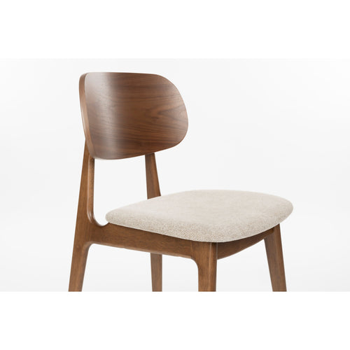 Dutchbone Marais Eetkamerstoelen Walnoot kleur - Set van 2