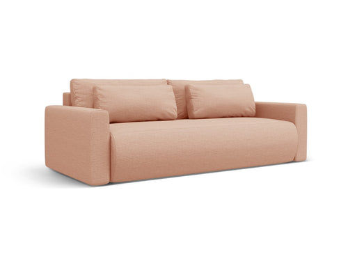 Cosmopolitan Design Slaapbank met opbergdoos Belfast 3-zits, structurele stof perzik - 105x238x84cm