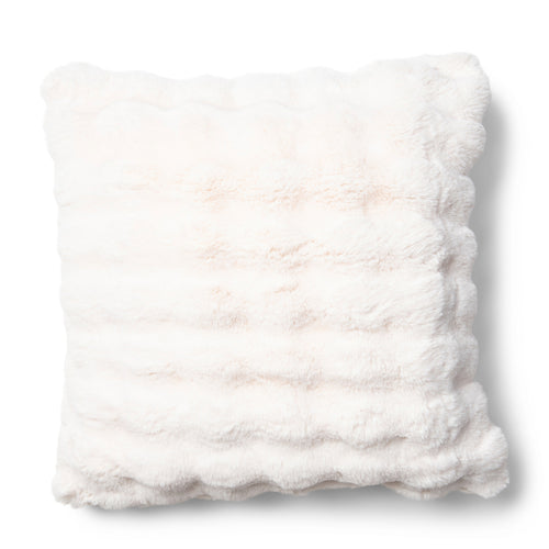 Rivièra Maison Meaux Faux Fur Pillow Cover 60x60 - Polyester - Wit - vtwonen shop