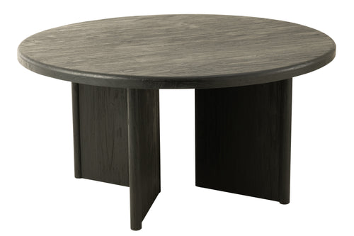 J-Line tafel Rond - hout - zwart - vtwonen shop