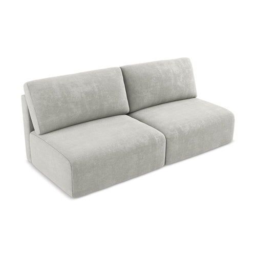 LaMiaSofa 3-zits slaapbank Ostia - chenille stof - lichtgrijs - 216x102x79