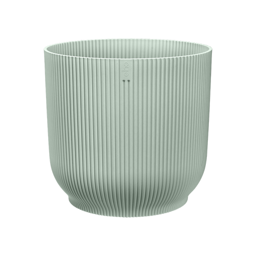 elho vibes fold rond 30 sorbet groen | Bloempot | Modern decoratief ribpatroon