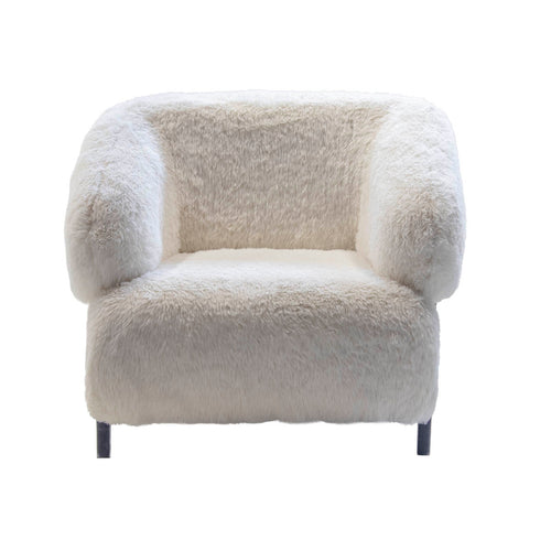DÉJA Living Fauteuil Espe Fluffy - Beige Stof - 91x86x77cm - vtwonen shop